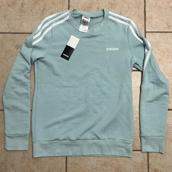adidas Sweaters - ADIDAS NWT Classic Crew Three Stripes size small mint green